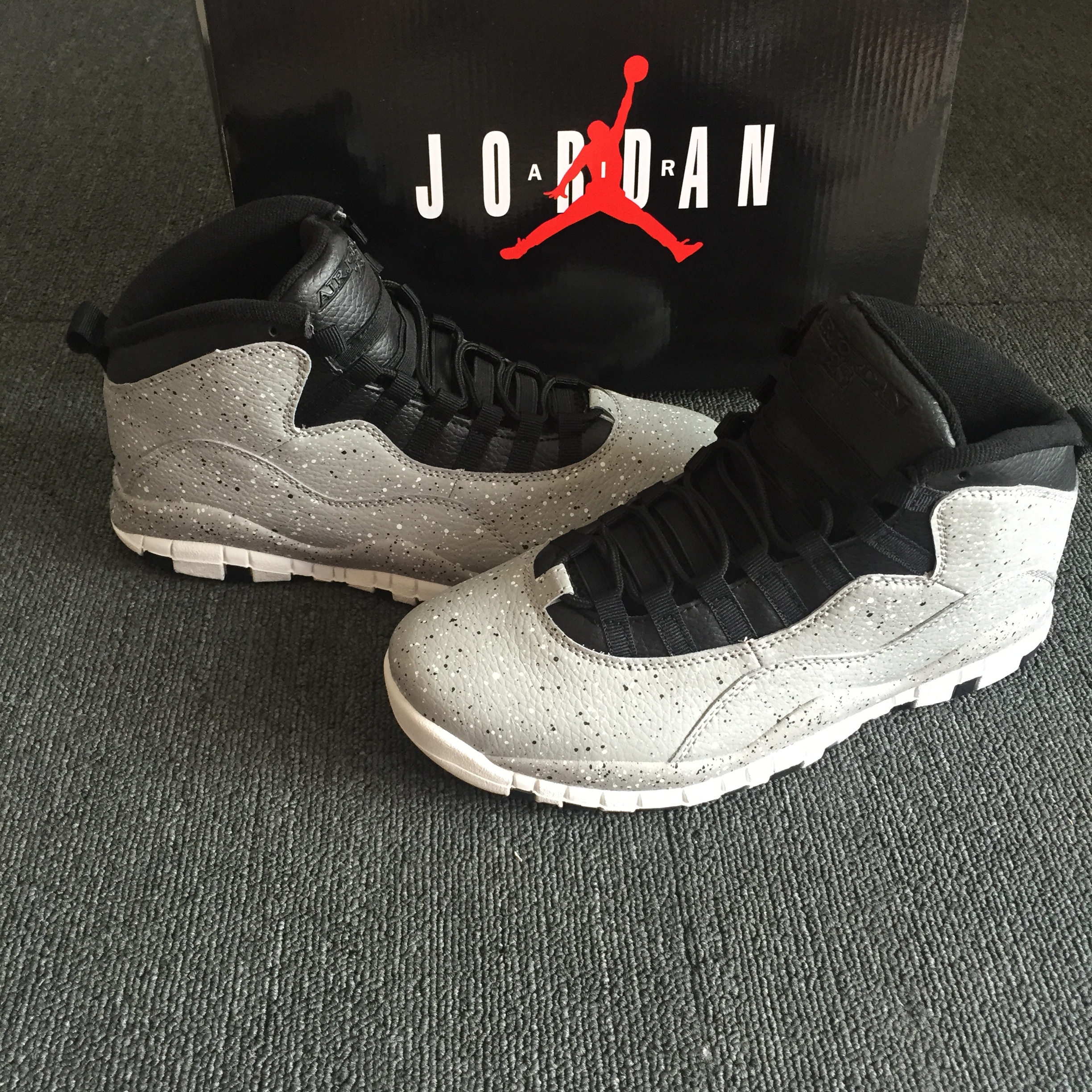 2018 Men Jordan 10 Grey Black Shoes